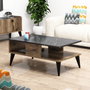 Hanah Home Mesa de centro Lidya en Nogal y Mármol